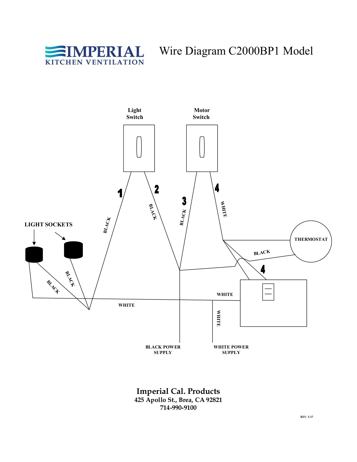 Imperial C2060BP1TW8SS, C2036BP1SS, C2060BP1TWSS Diagram