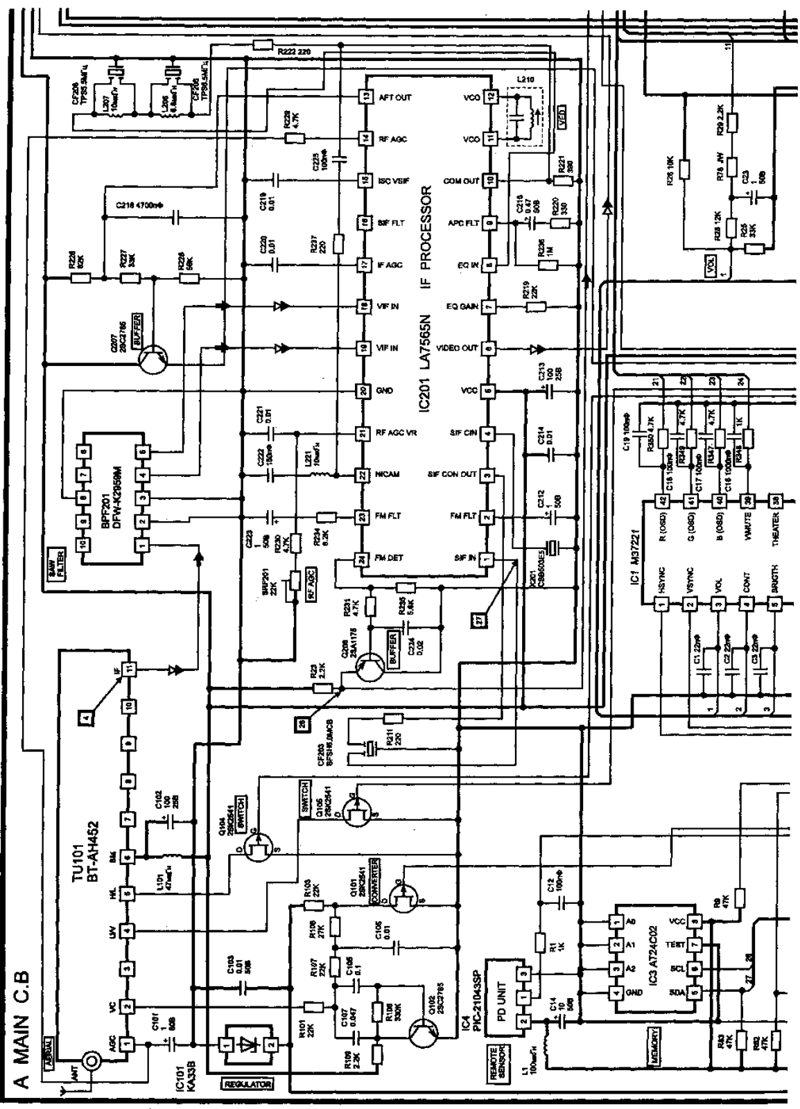 Aiwa TV-A205, TV-A145 Cirquit Diagram