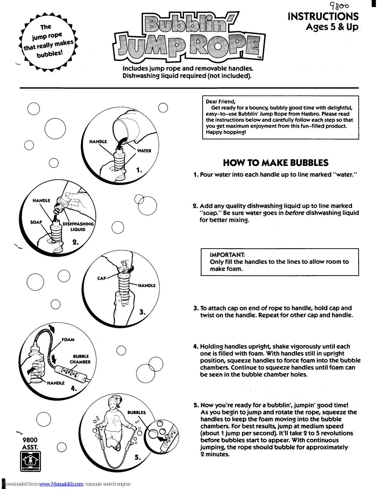 Hasbro 9800 Instructions Manual - ManualMachine.com