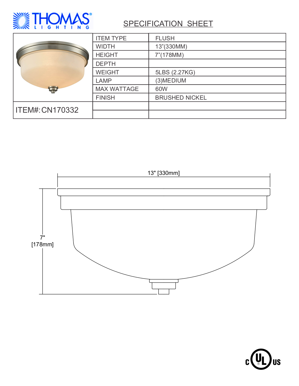 Thomas Lighting CN170332 User Manual - ManualMachine.com