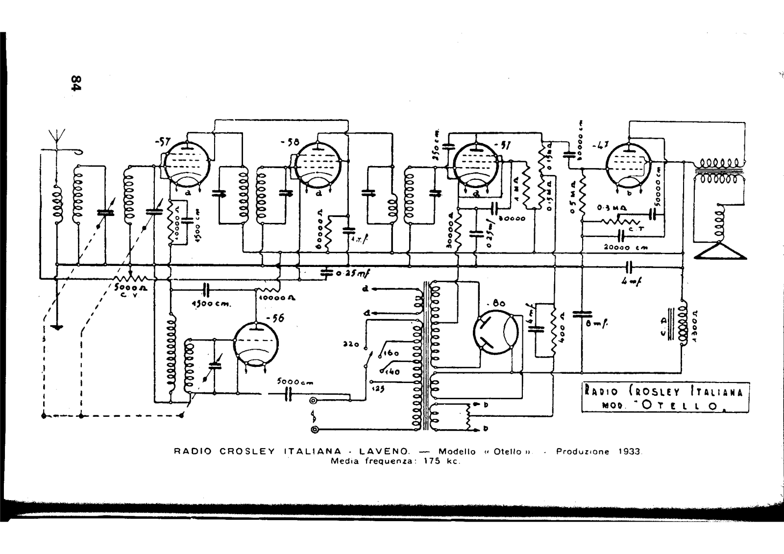 Siare Crosley otello schematic