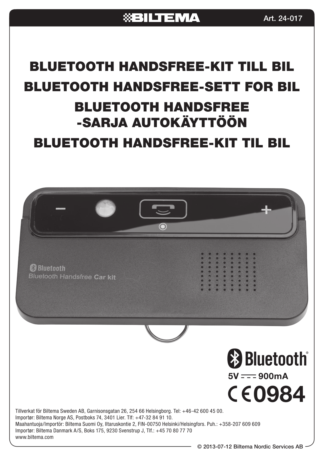 Biltema 24-017 User Manual