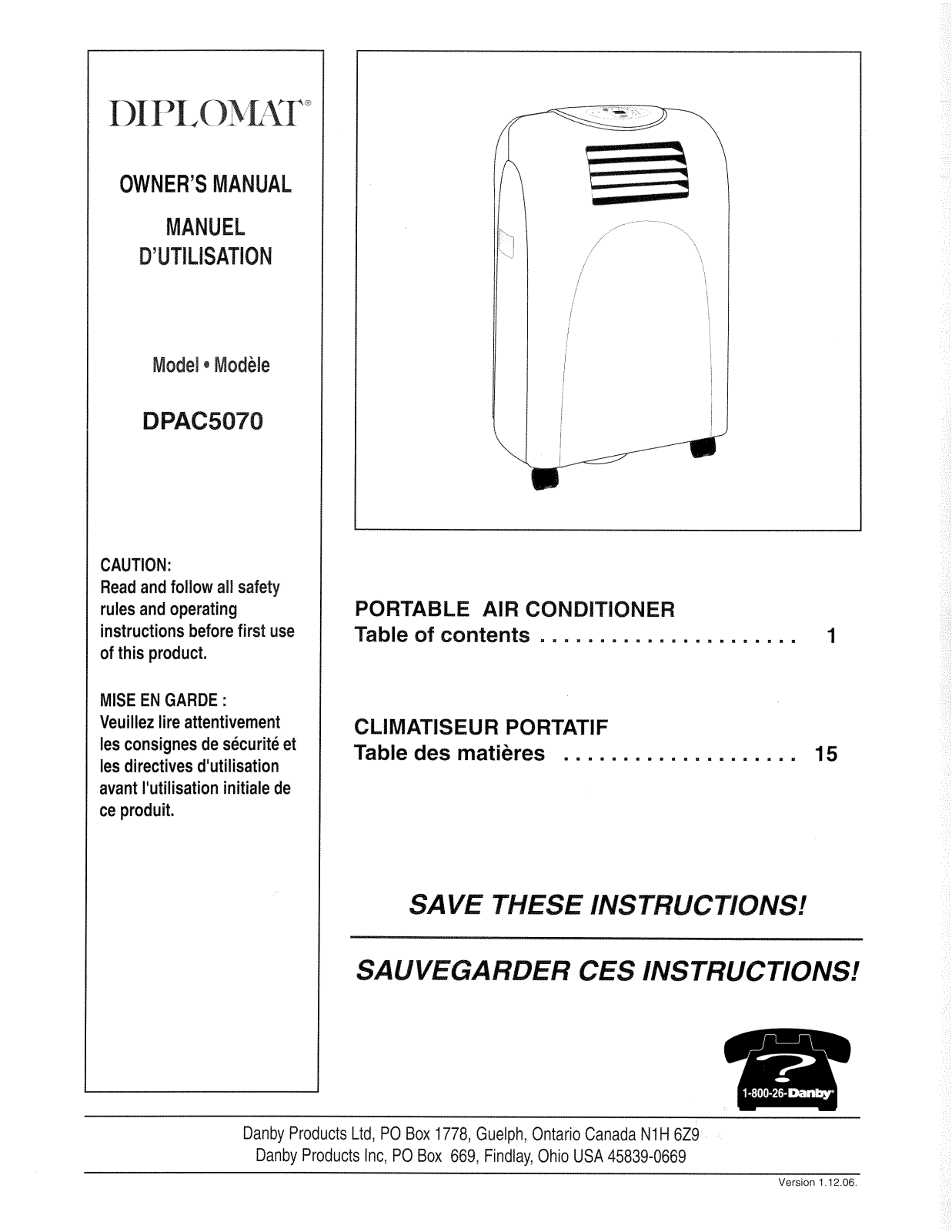 Diplomat DPAC5070 User Manual