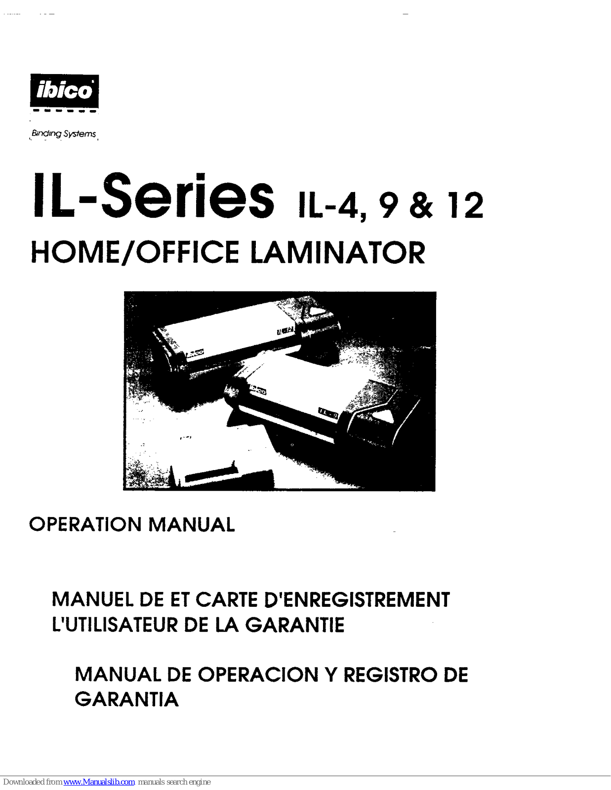 ibico IL-4, IL-12, IL-9 Operation Manual