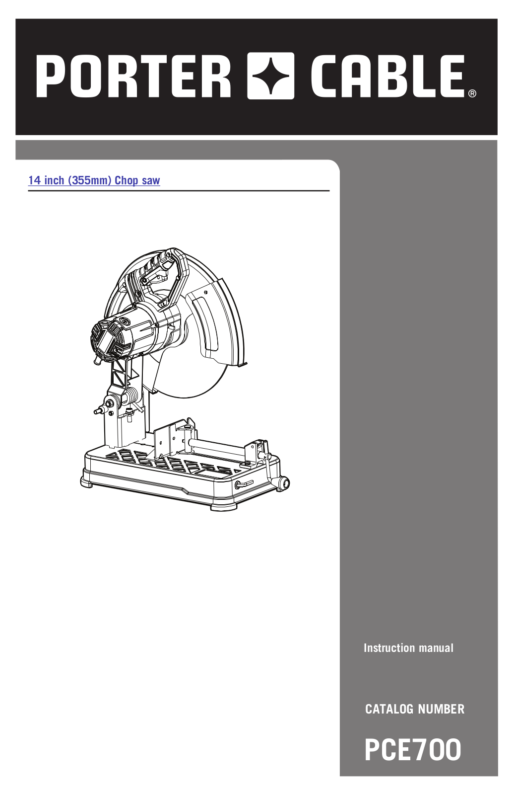 Porter-cable PCE700 User Manual