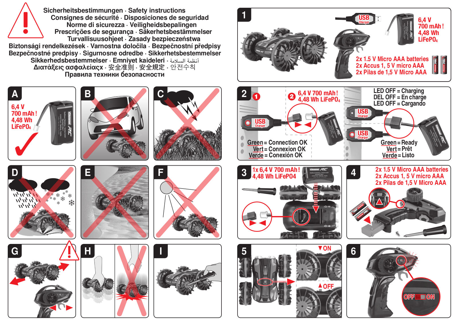 Carrera RC All-Terrain Stunt Car operation manual