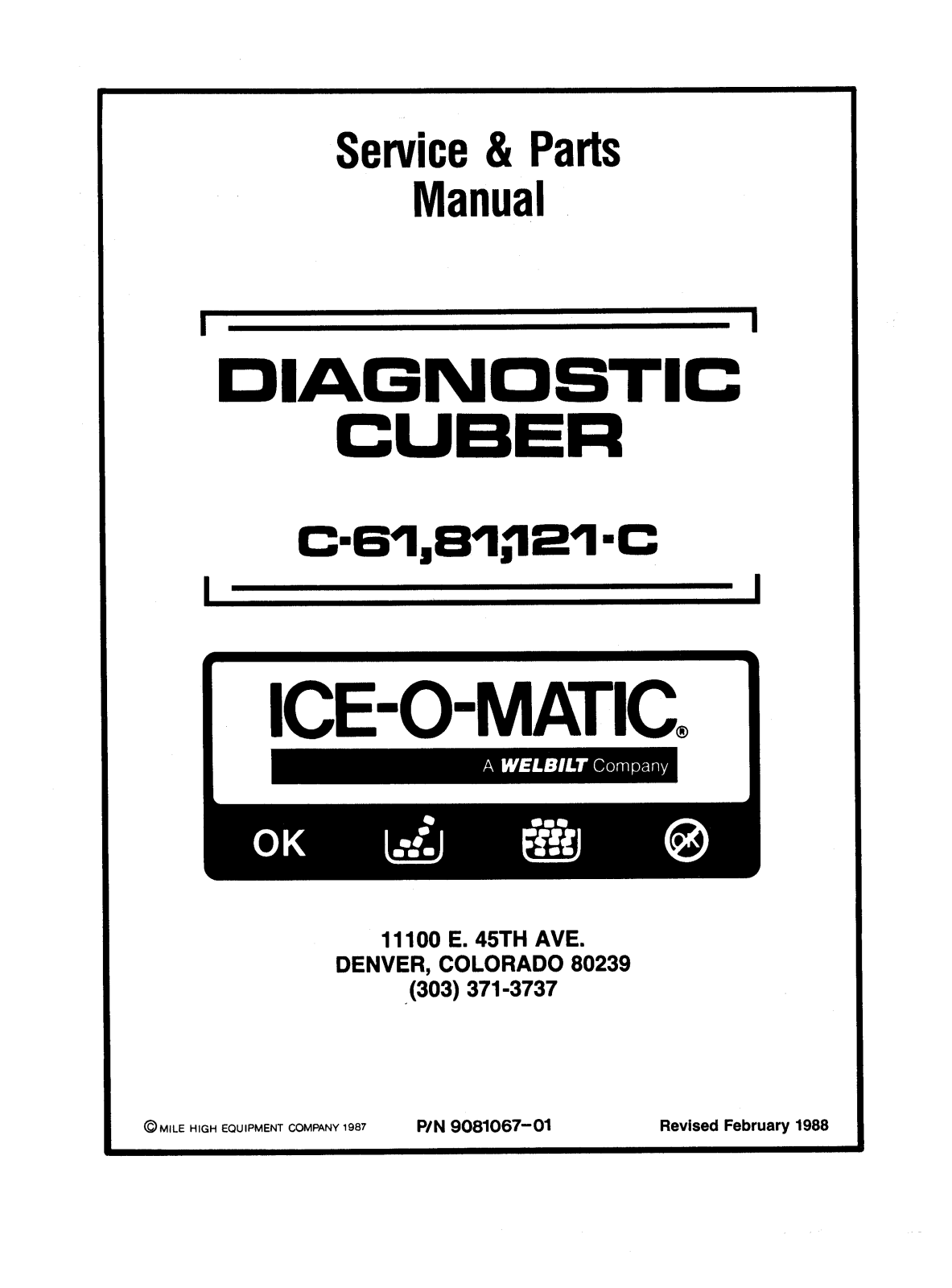 Ice-O-Matic C-121 Service Manual