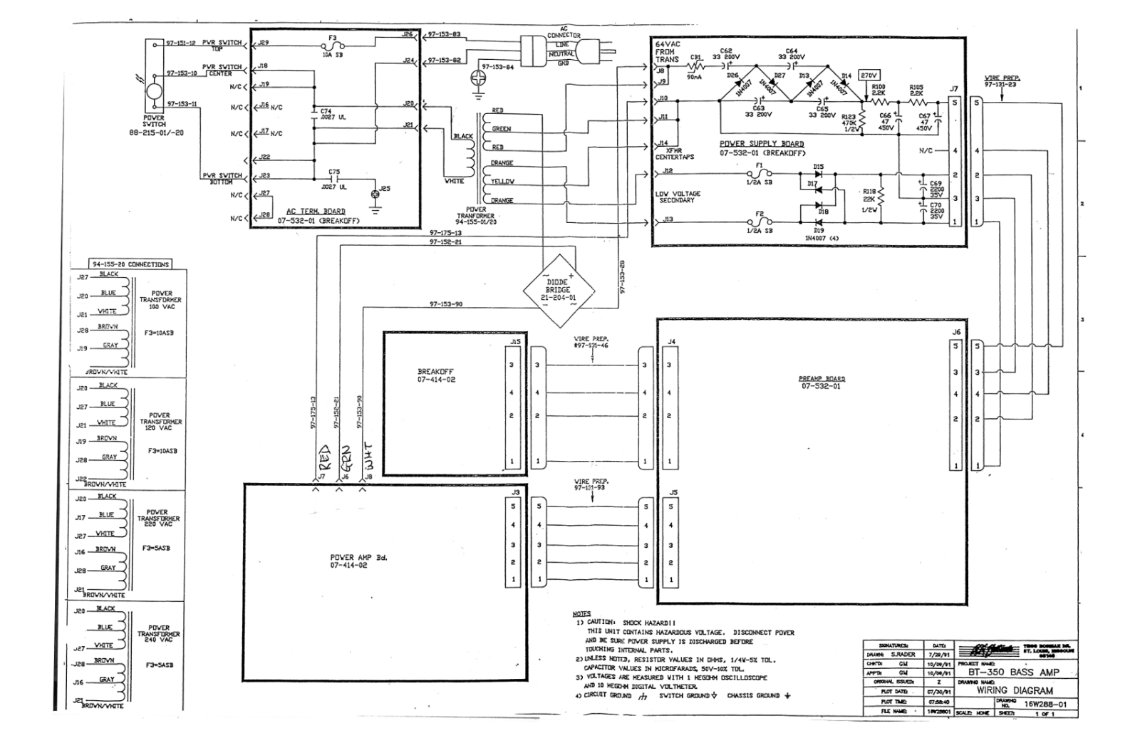 Crate BT350 Schematic