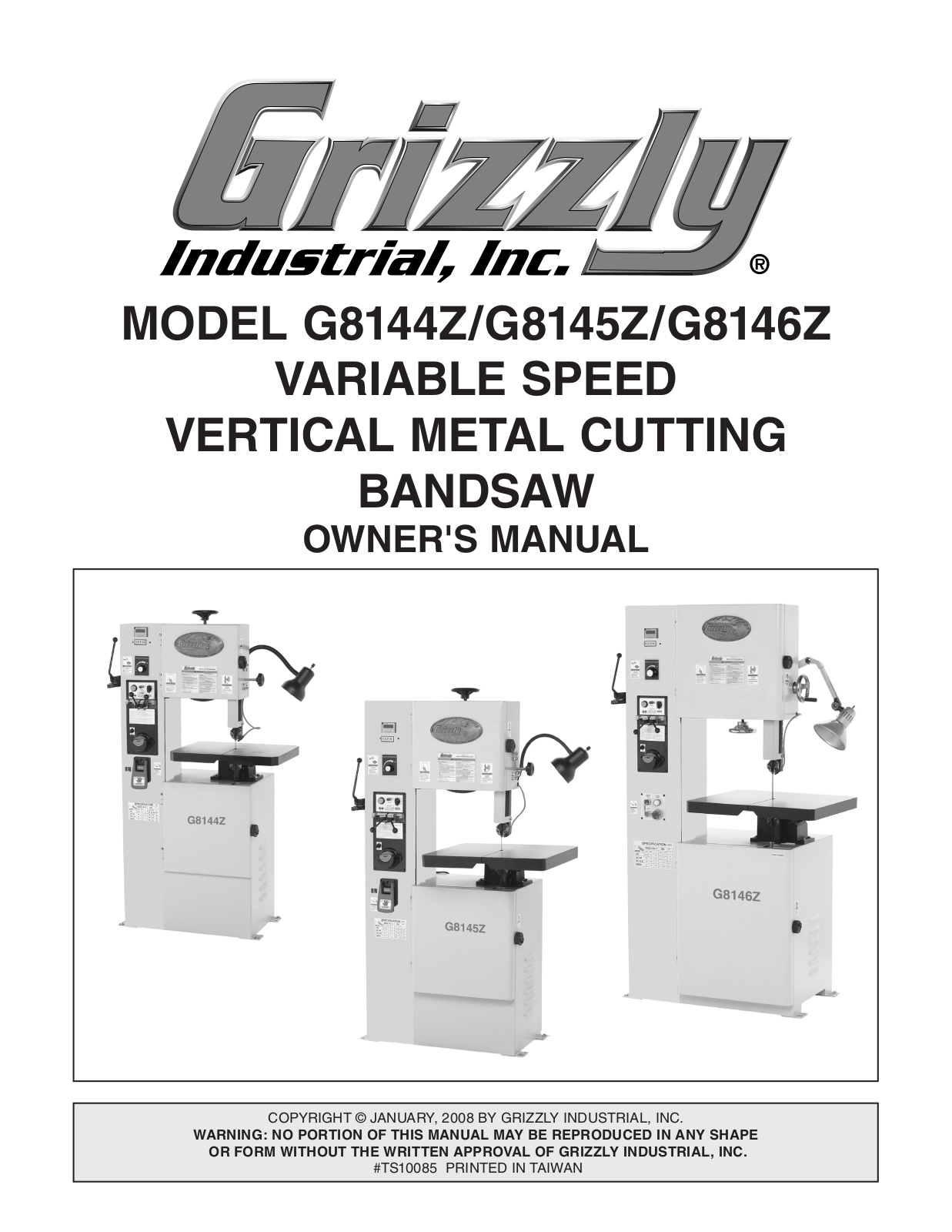 Grizzly G8146Z, G8145Z User Manual