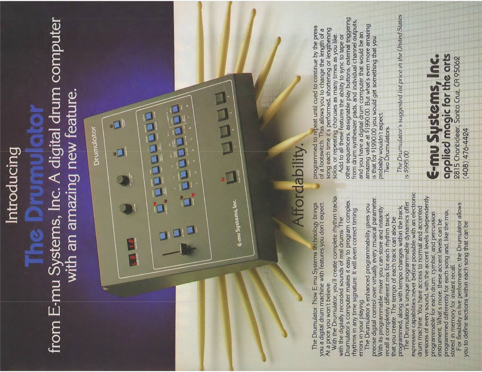 E-MU Systems Drumulator User's Manual