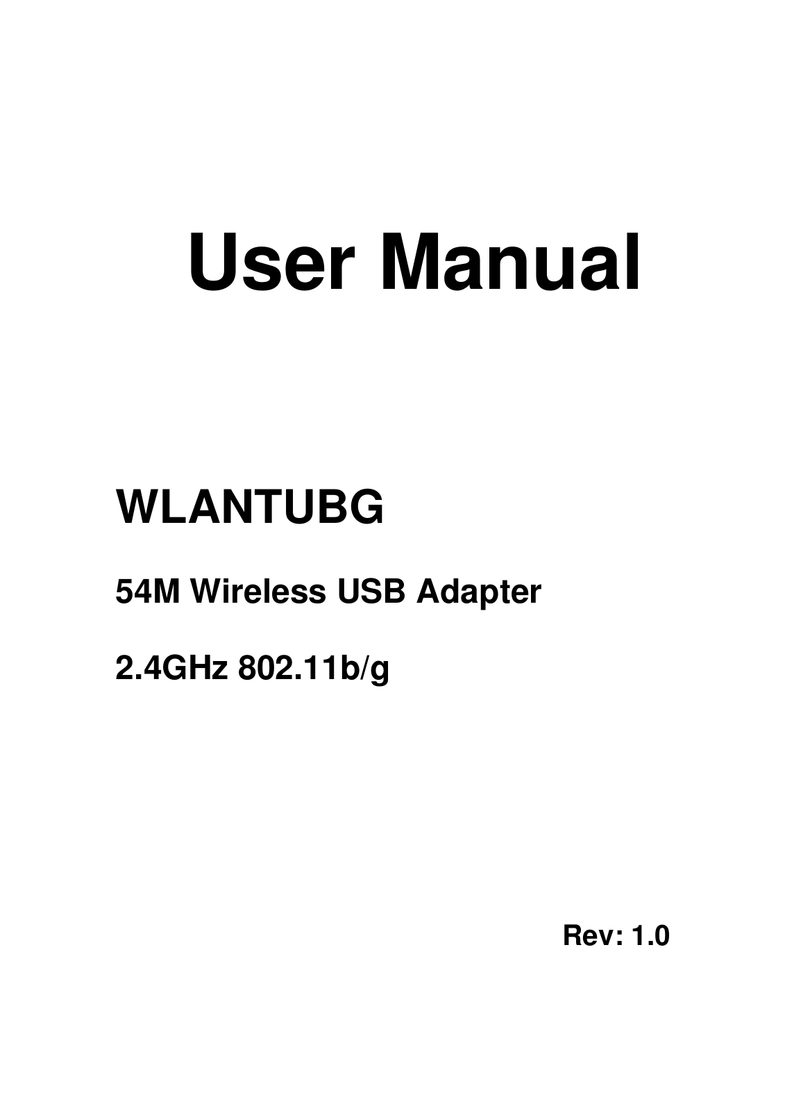 Chung Nam Electronics WLANTUBG User Manual