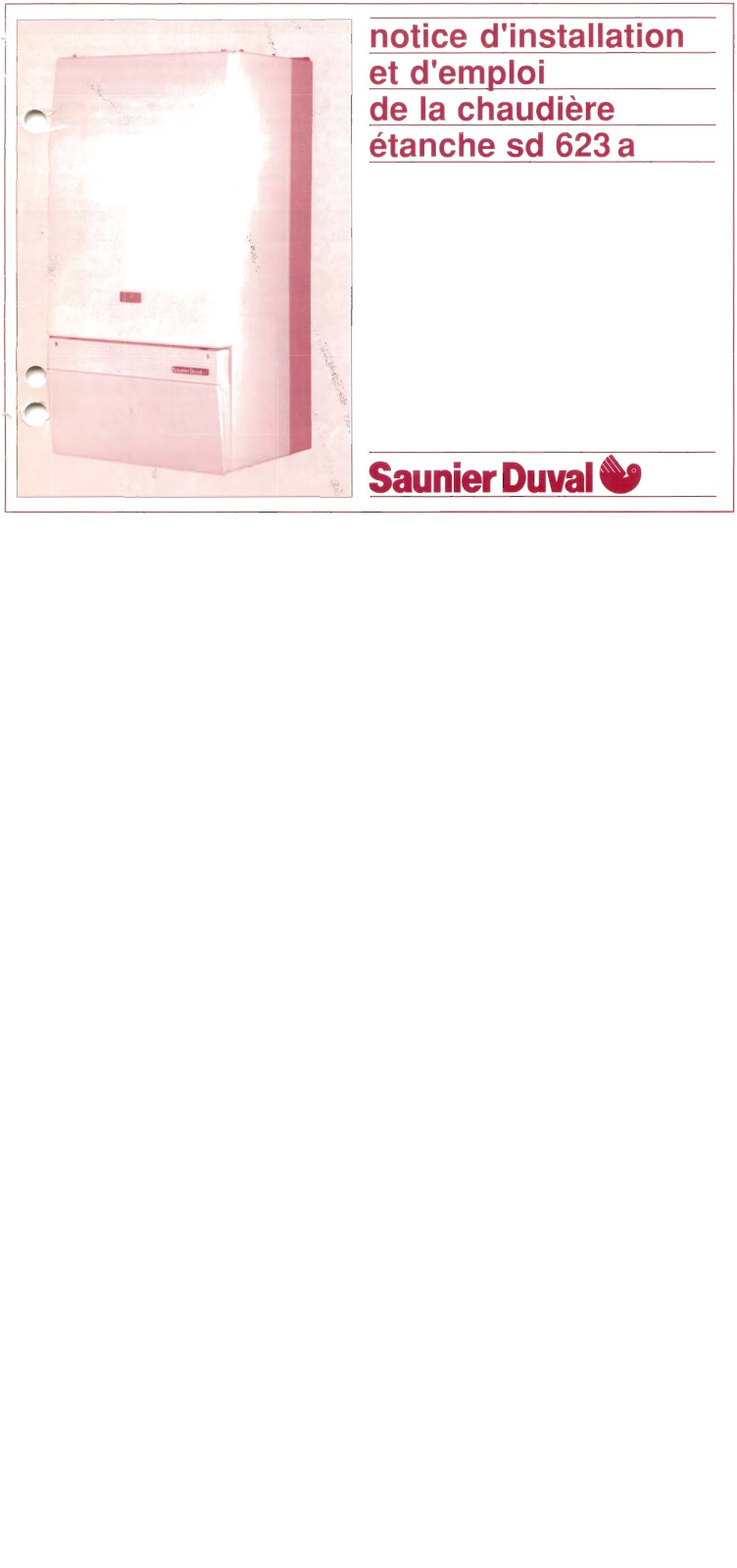 SAUNIER DUVAL SD 623 A User Manual