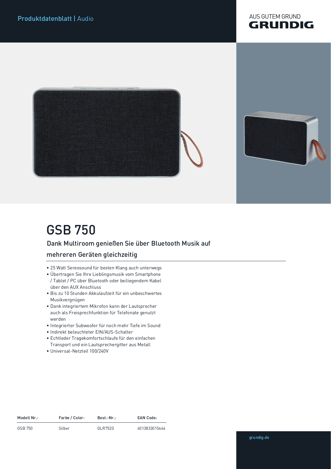 Grundig GSB 750 Service Manual