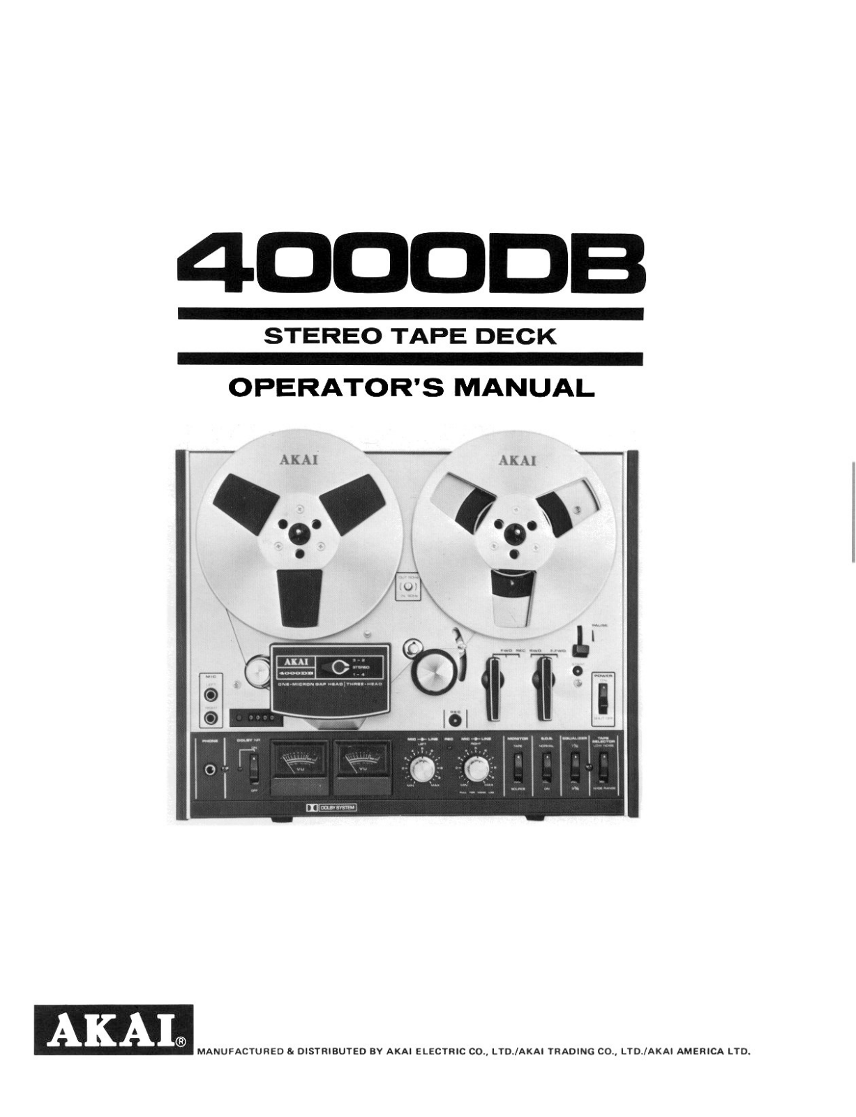 Akai 4000-DB Owners manual