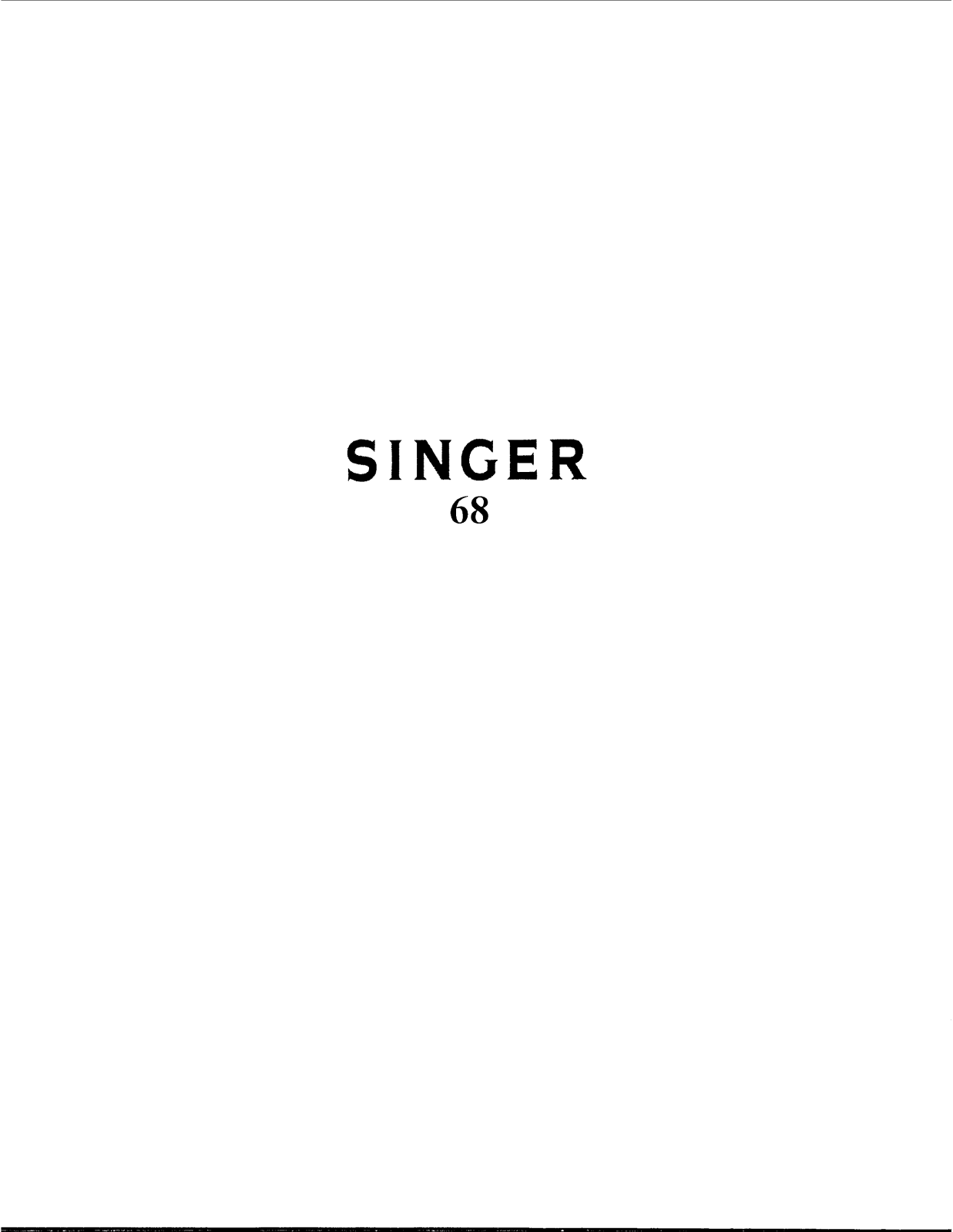 Singer 68 User Manual