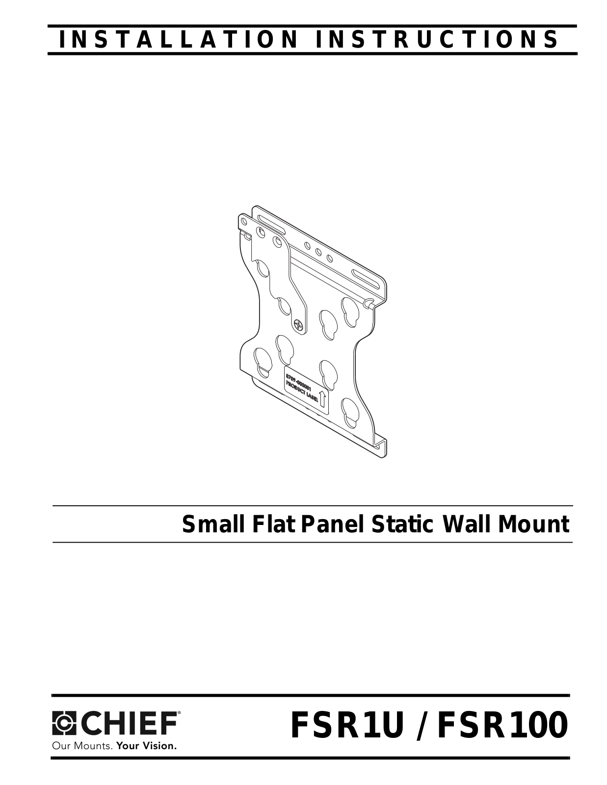 Chief FSR100 Users Guide - ManualMachine.com