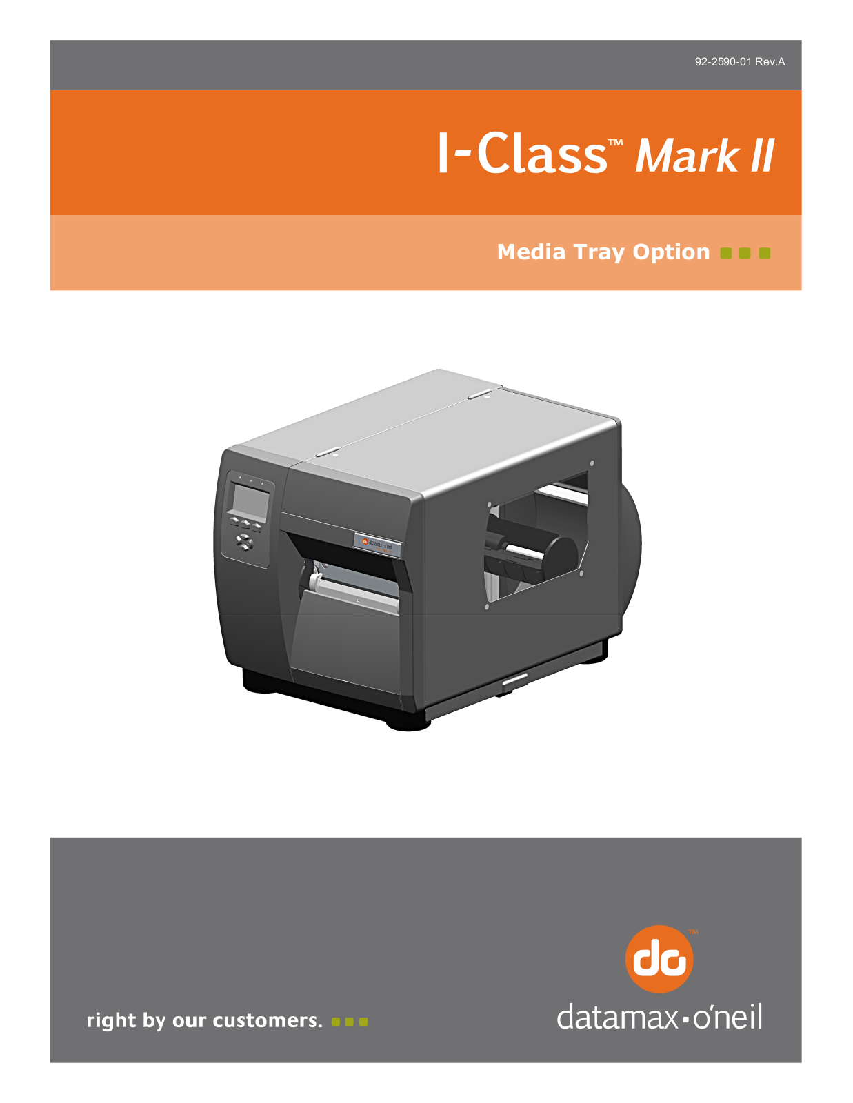 Datamax-O'Neil I-Class Mark II Media Tray Option User Manual