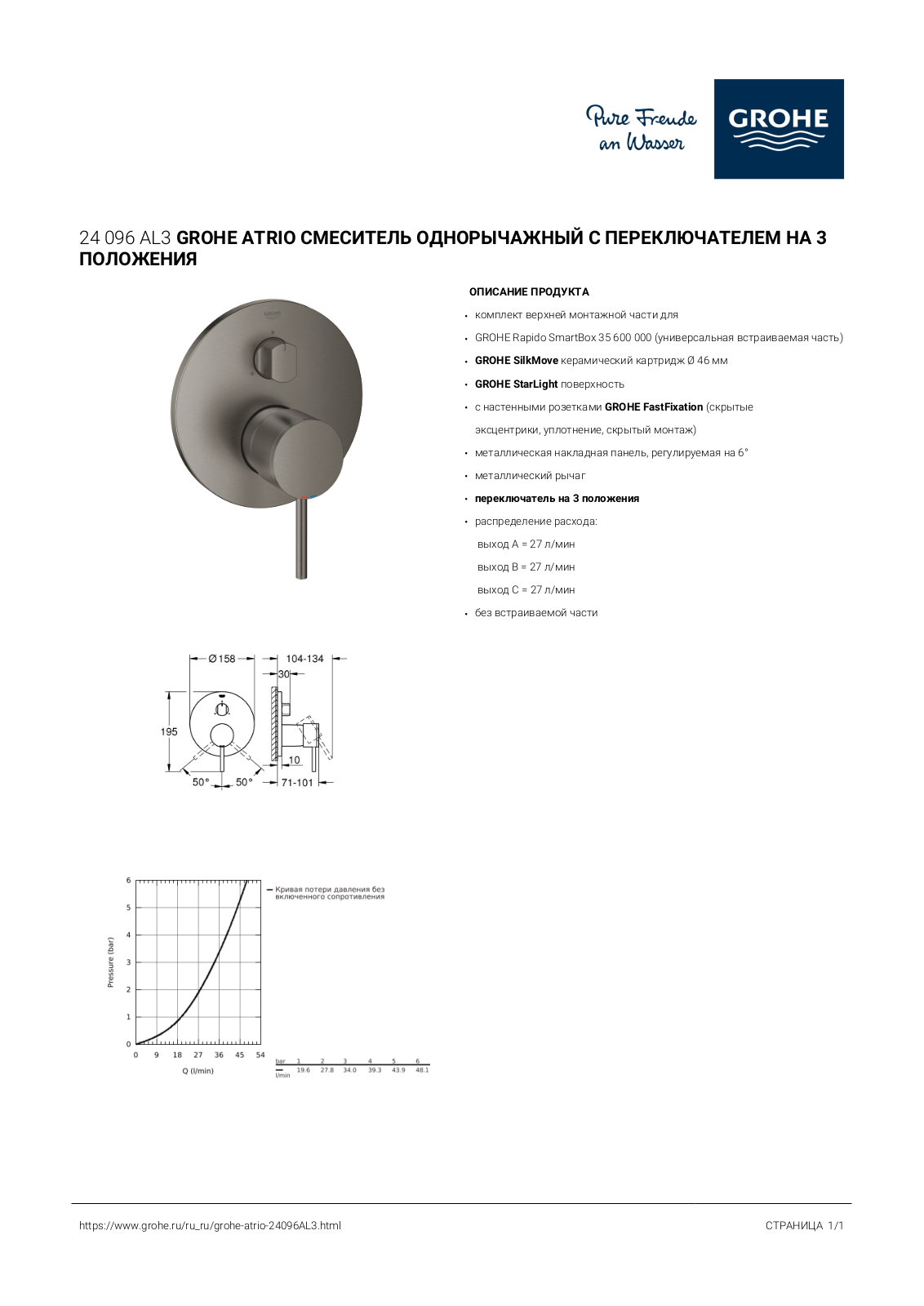 Grohe 24096AL3 User guide