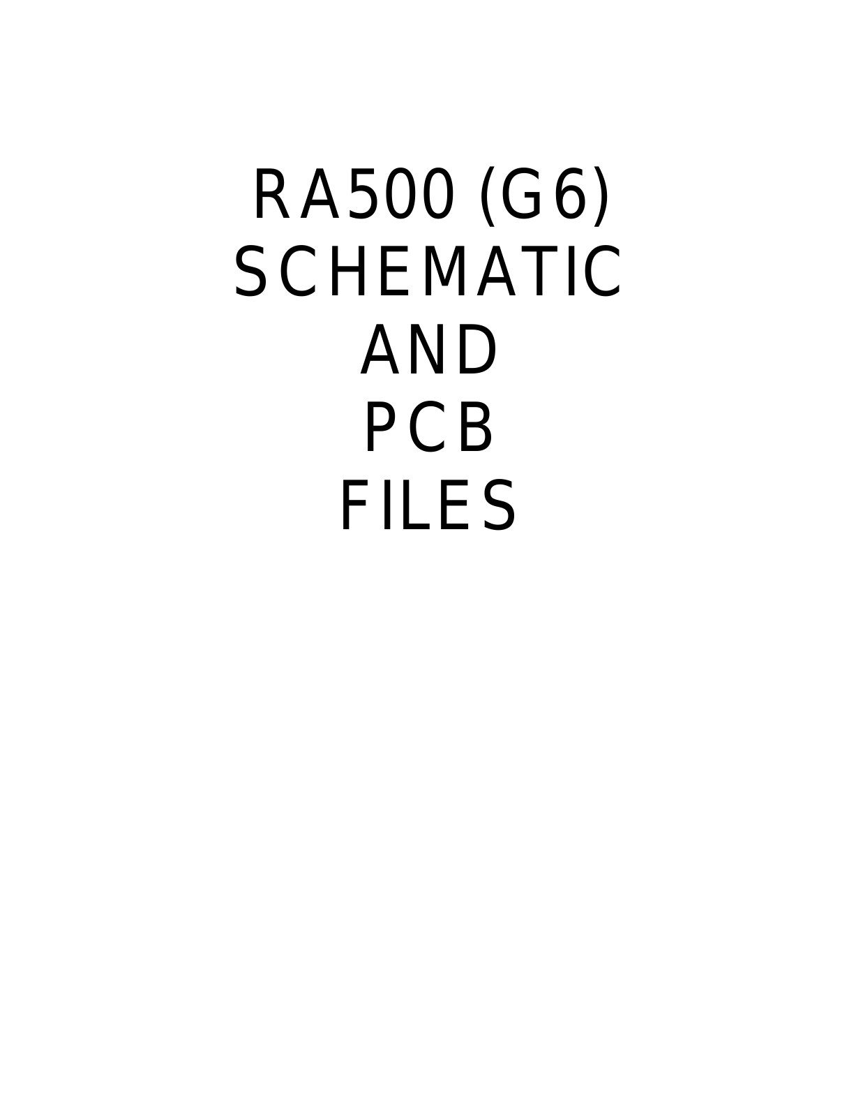 Alesis RA-500 Schematic