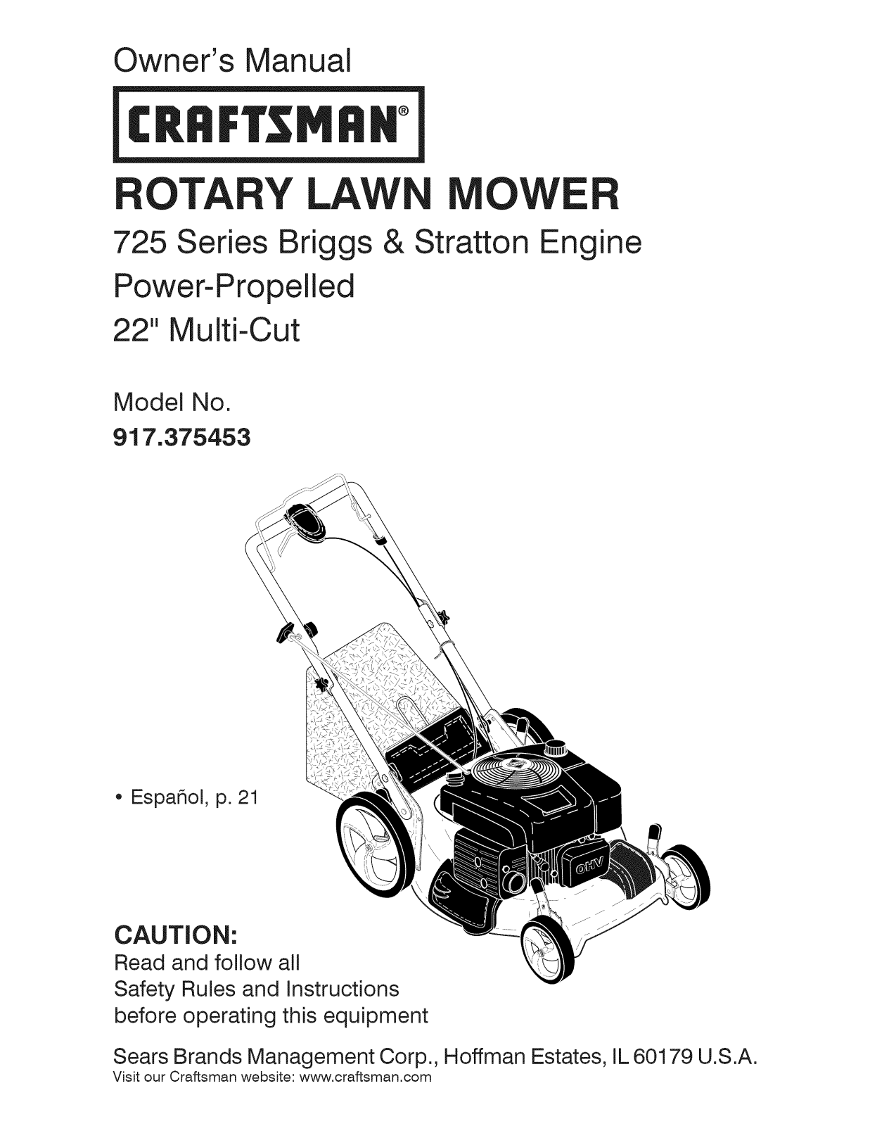 Craftsman 917375453 Owner’s Manual