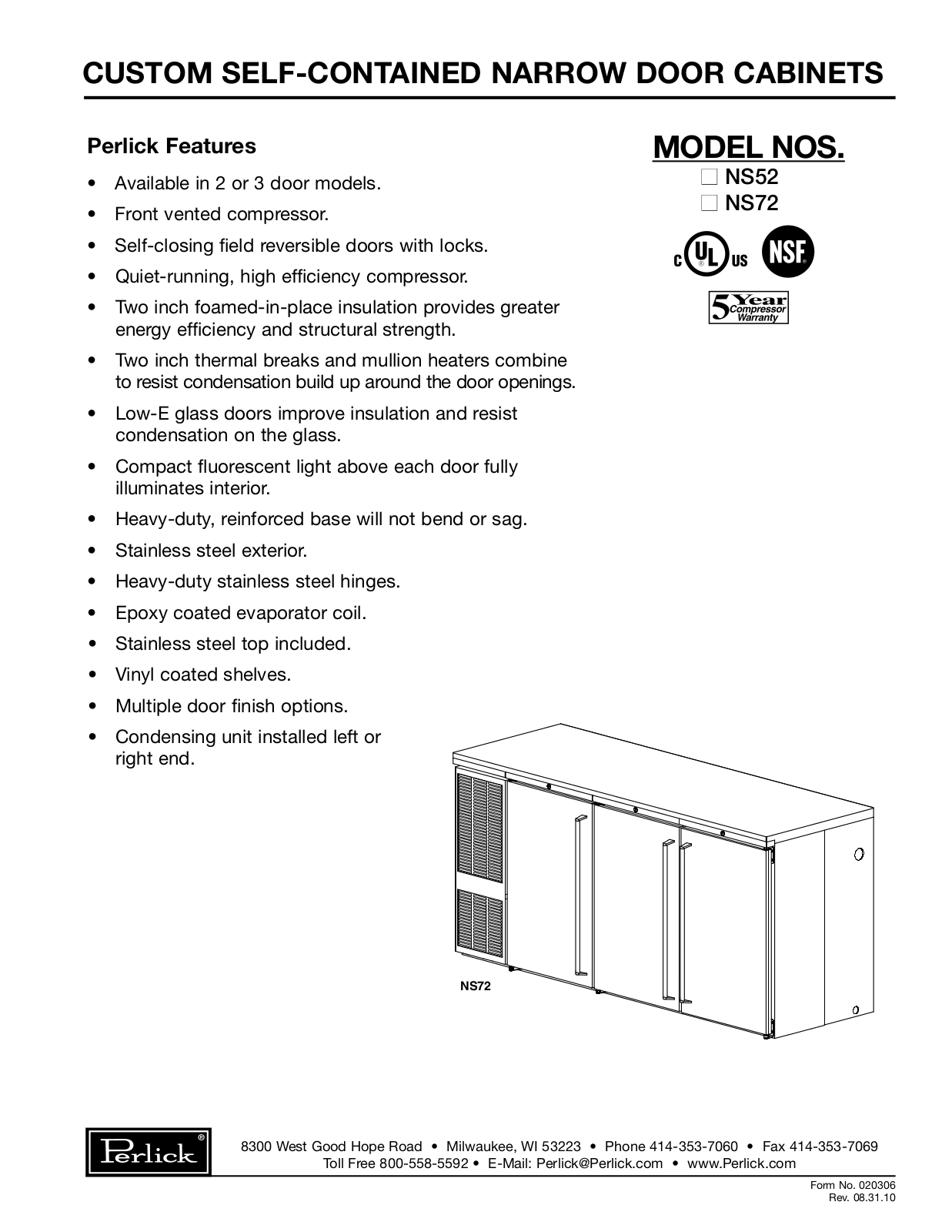 Perlick NS52 User Manual