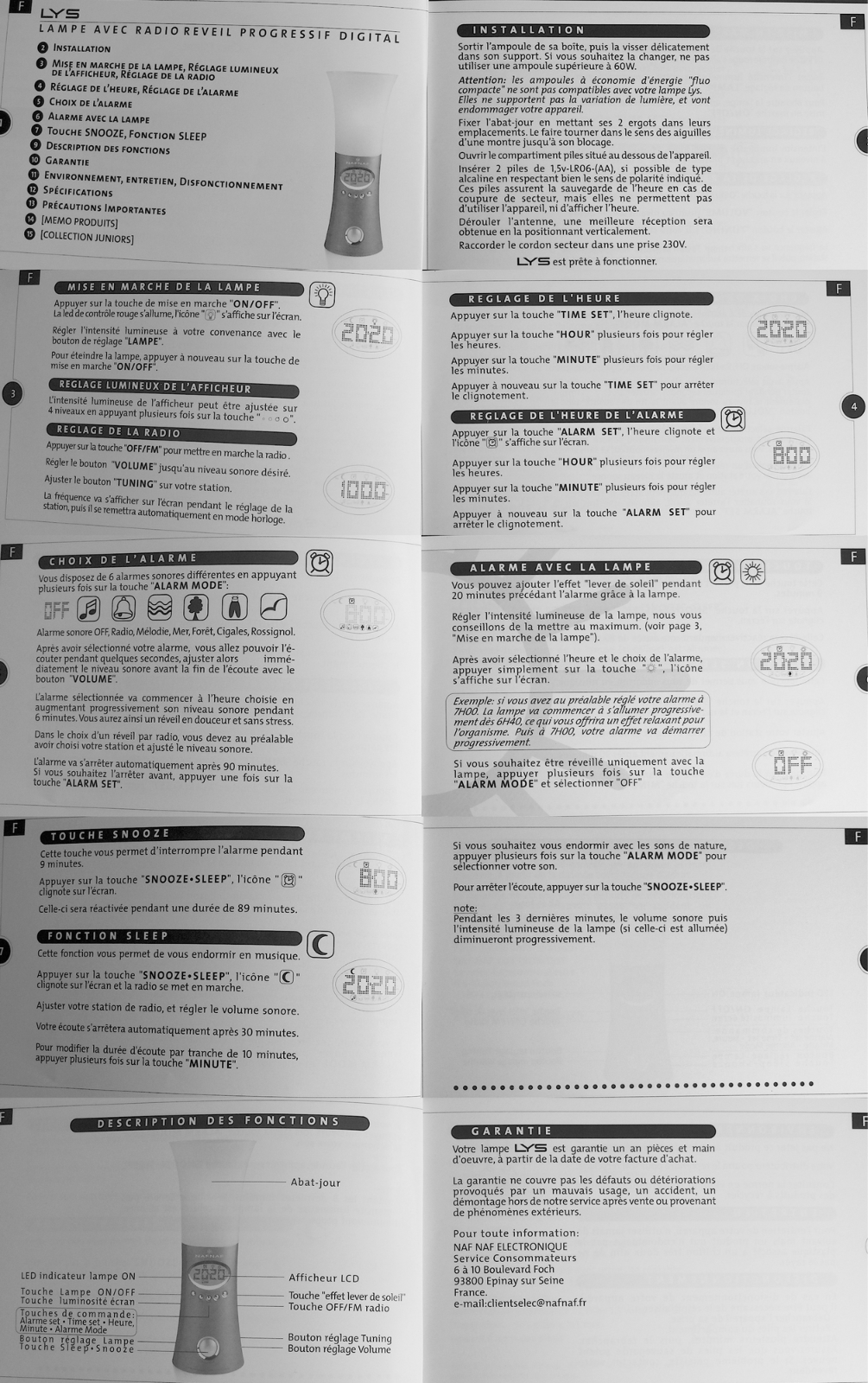 NAF NAF LYS, LYS V1 User Manual