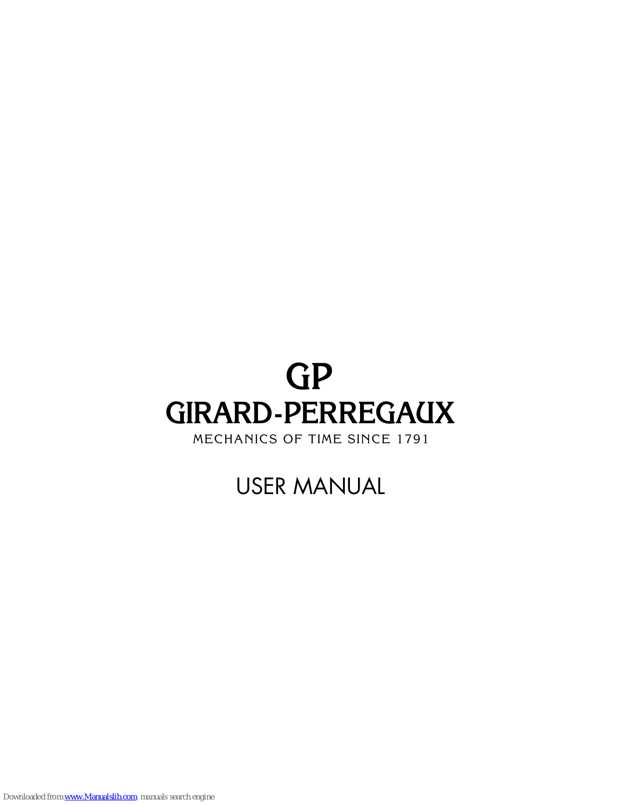 Girard-Perregaux Watch User Manual