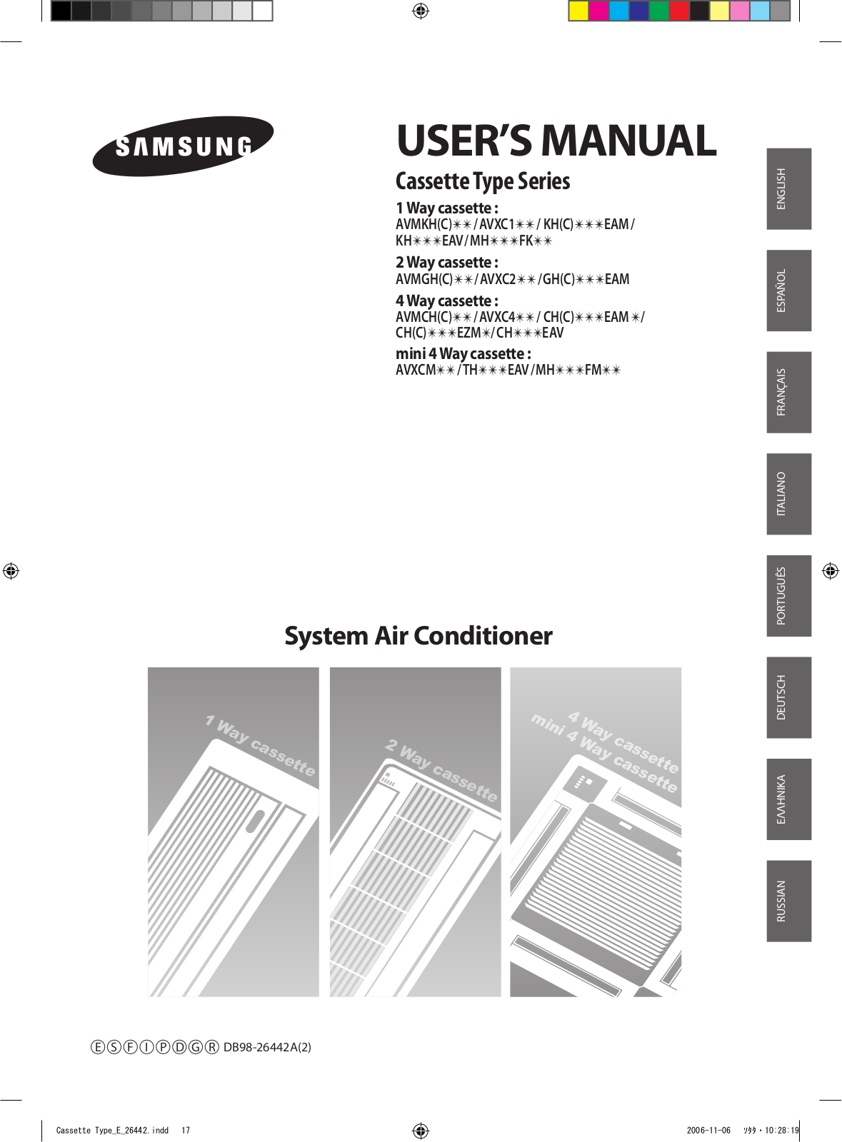 SAMSUNG AVXC4H045EE, AVXC4H056EB, AVXC4H112EB-01, AVXC4H128EE, AVXC4H071EB User Manual