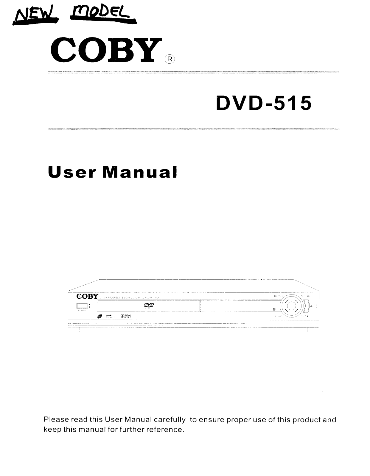 COBY electronic DVD-515 User Manual