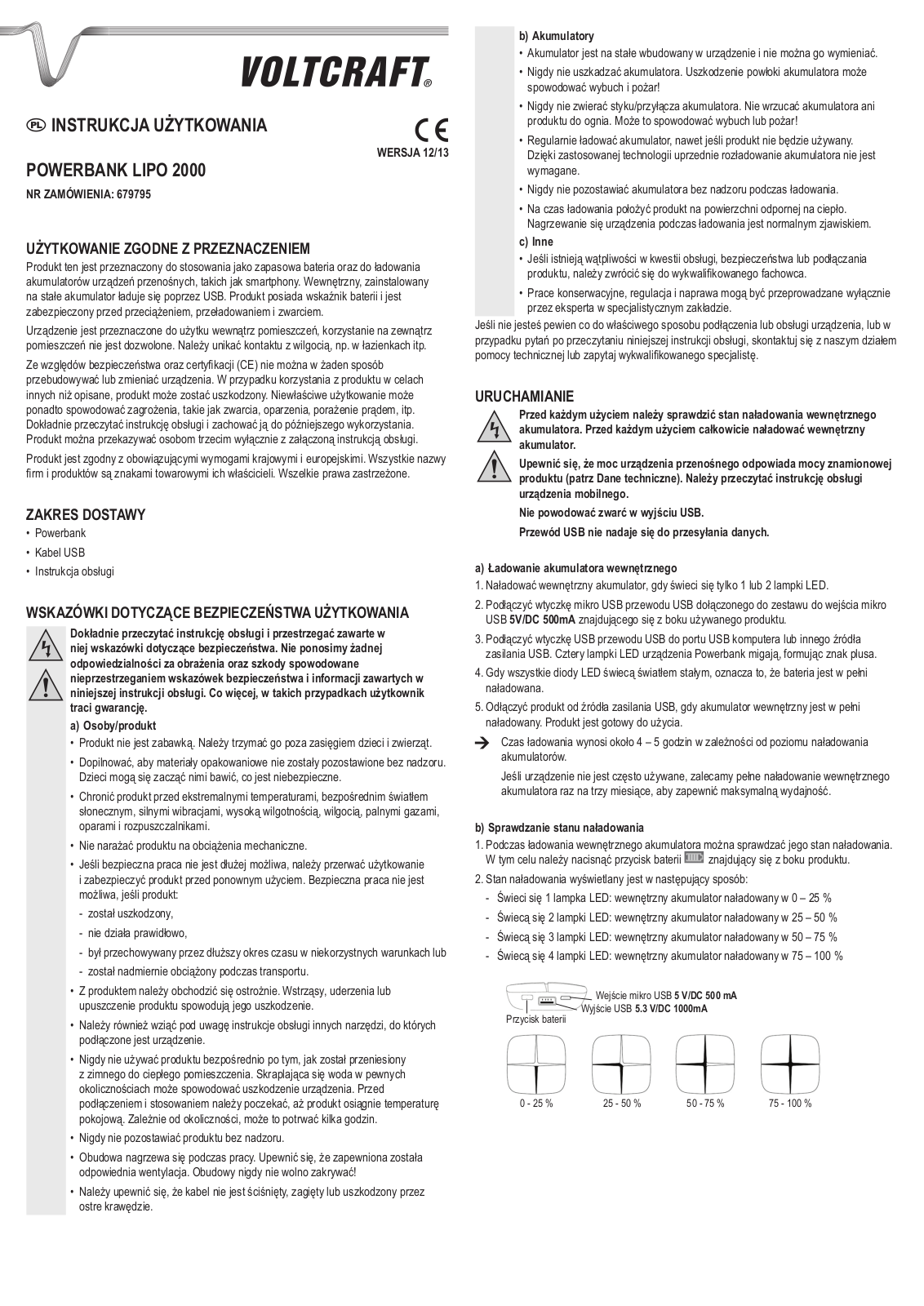 VOLTCRAFT 679795 Operation Manual