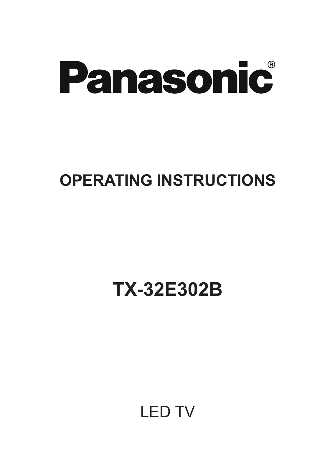 Panasonic TX-32E302B User Manual