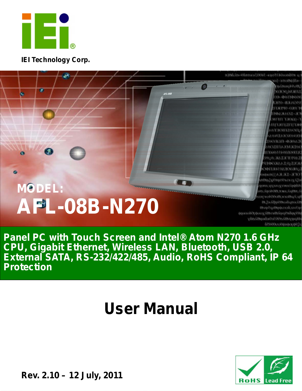 IEI Integration AFL-08B-N270 User Manual