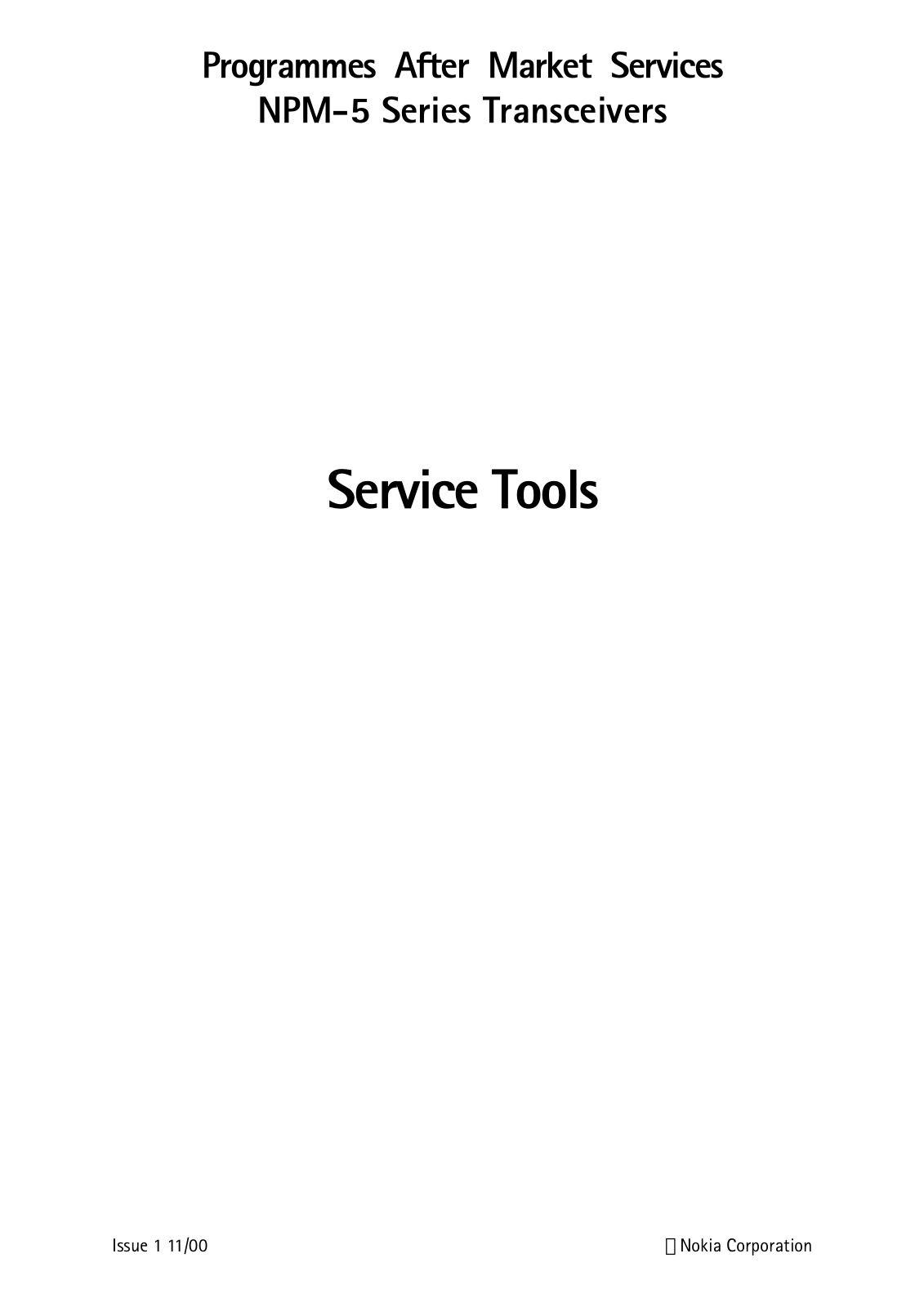 Nokia 5510 Service Manual 07 npm5 servtool