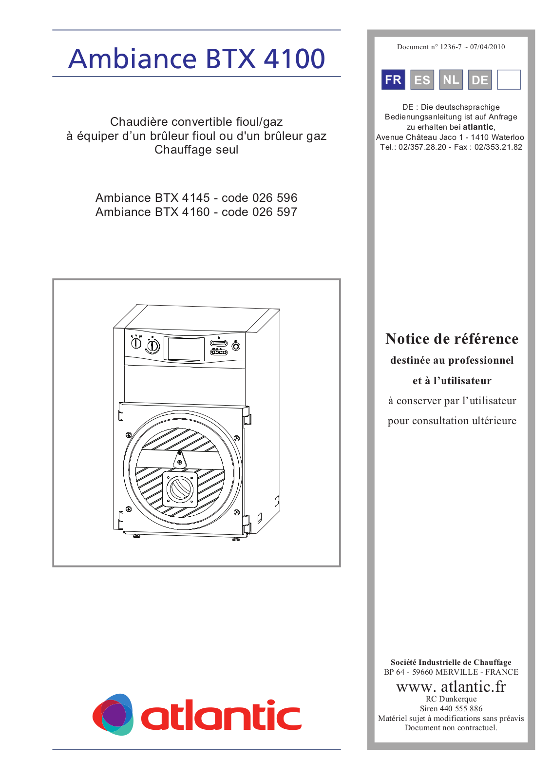 ATLANTIC BTX 4100 User Manual