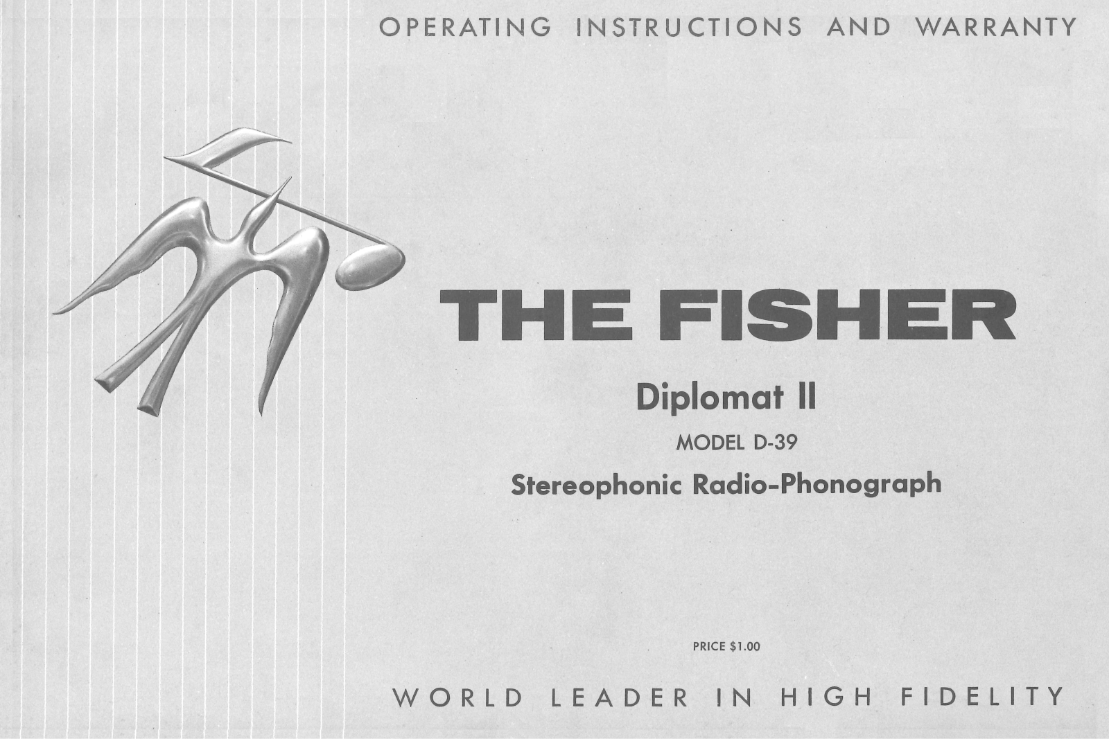 Fisher D-39 Owners Manual