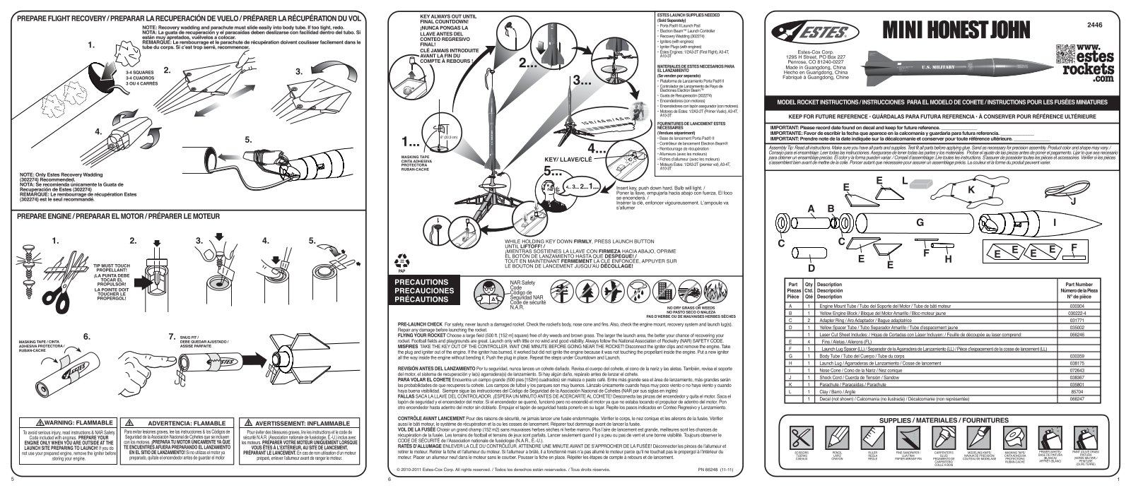 Estes Mini Honest John, 2446 User guide - ManualMachine.com