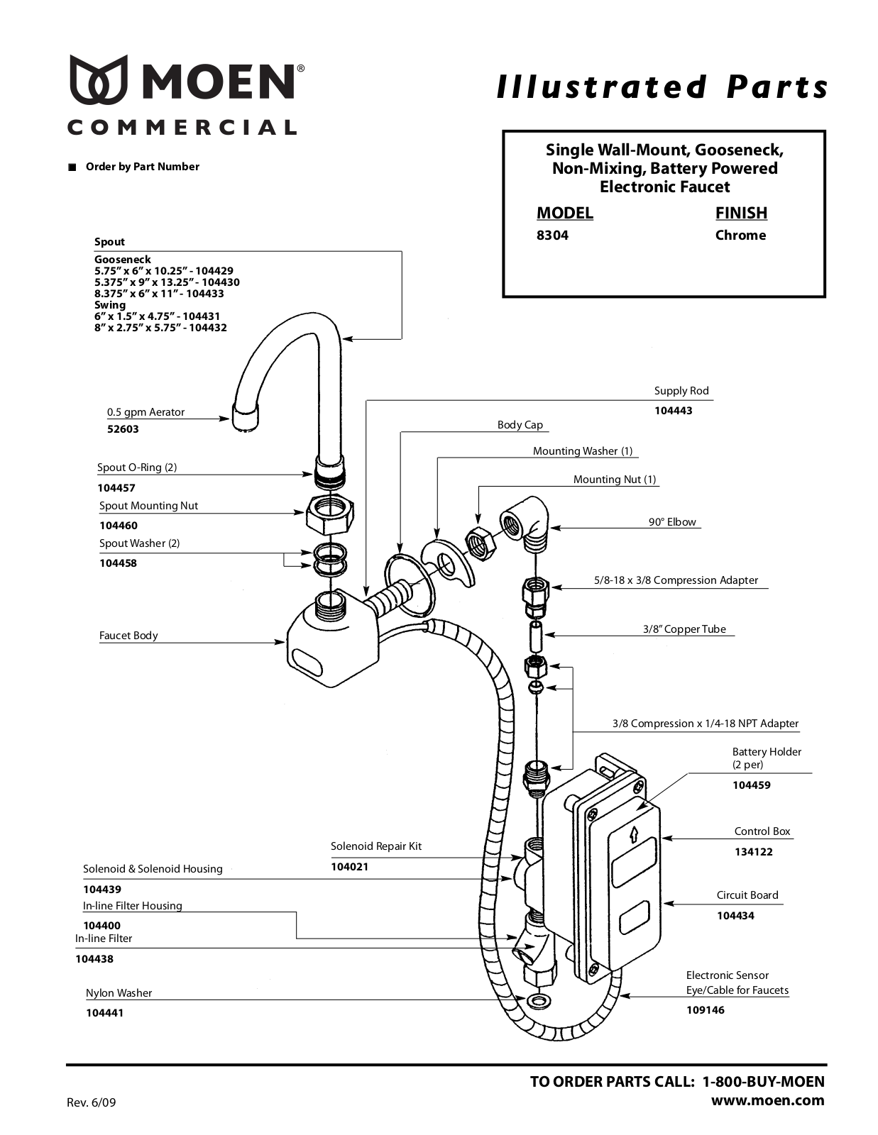 Moen MOE6033 Exploded Parts - ManualMachine.com