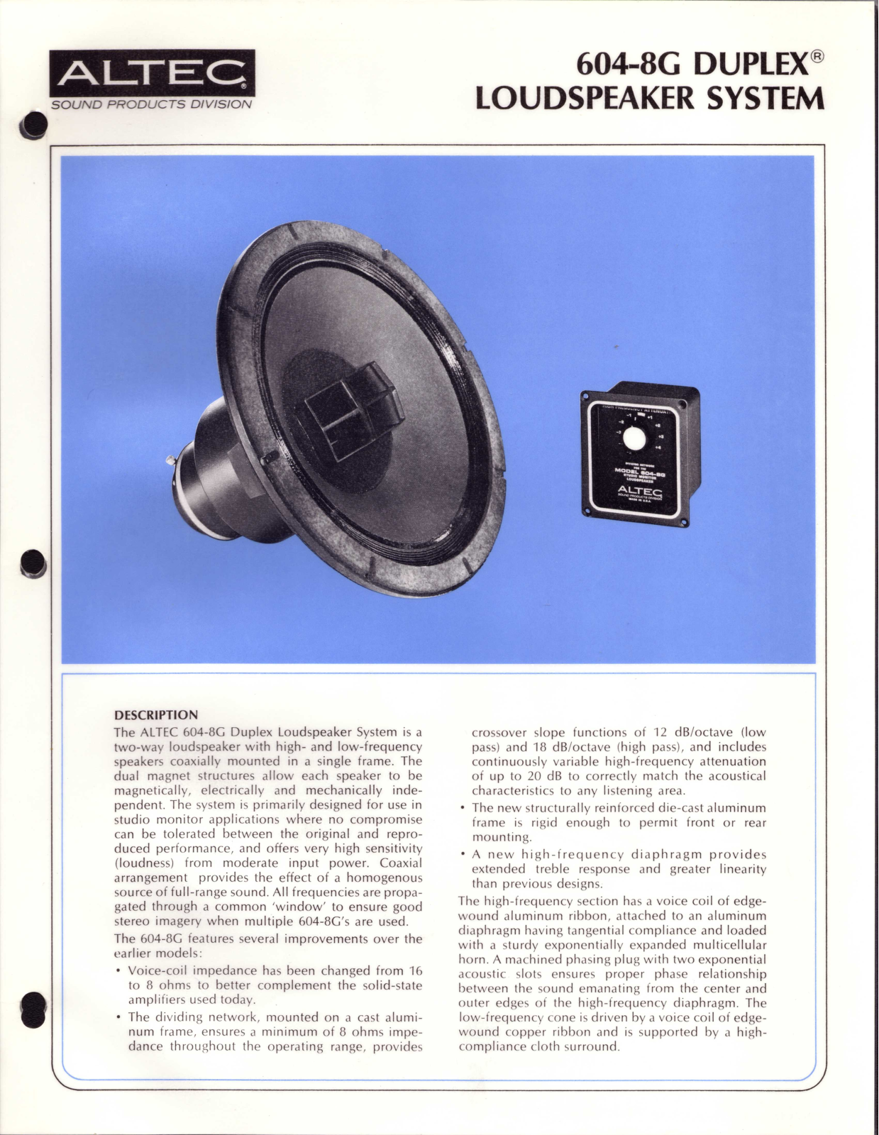 Altec lansing 604G User Manual