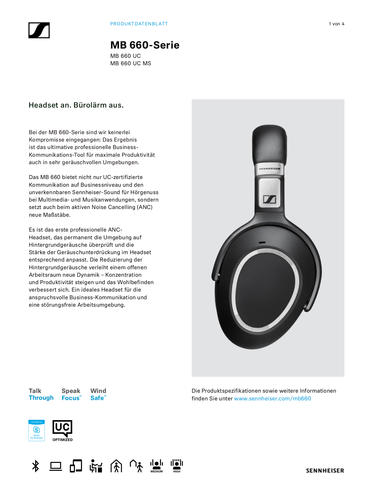 Sennheiser MB 660 UC MS User Manual