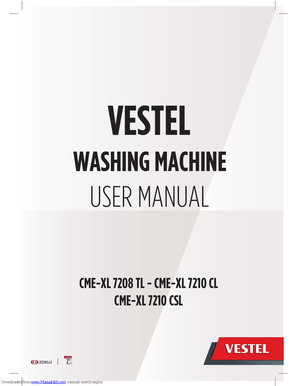 VESTEL CME-XL 7208 TL, CME-XL 7210 CL, CME-XL 7210 CSL, CMH - XXL 9312 TE User Manual