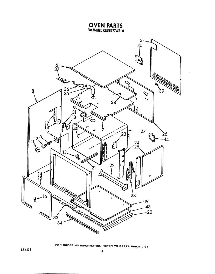 KitchenAid KEBS177WWH0 Parts List