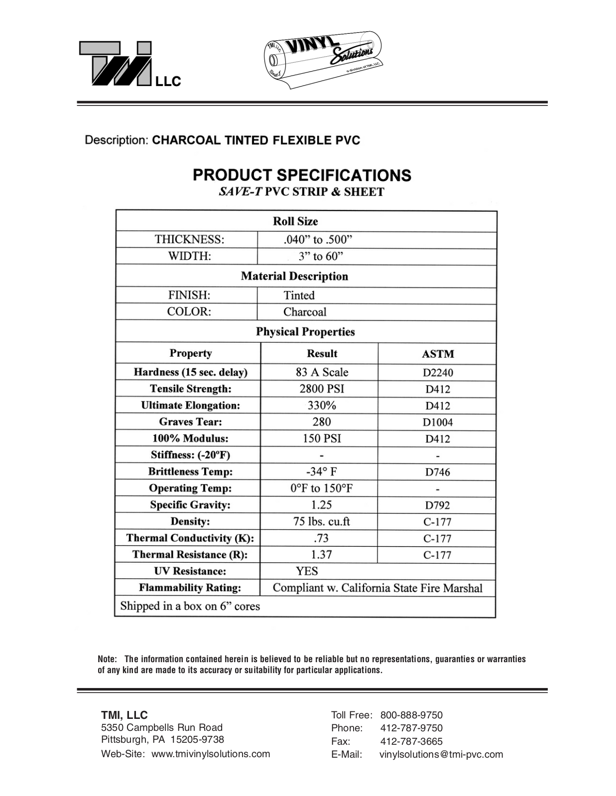 Tmi FCH08080 User Manual