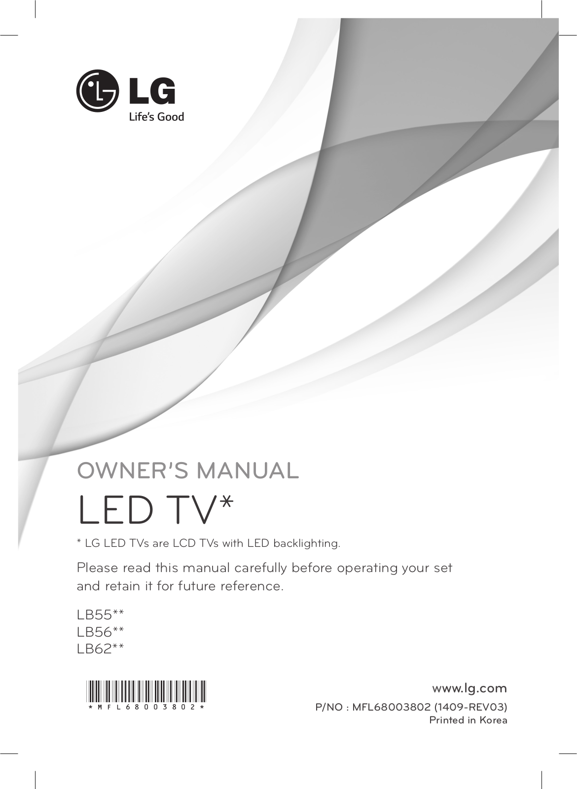 LG 42LB620V, 50LB5610, 55LB626V User manual