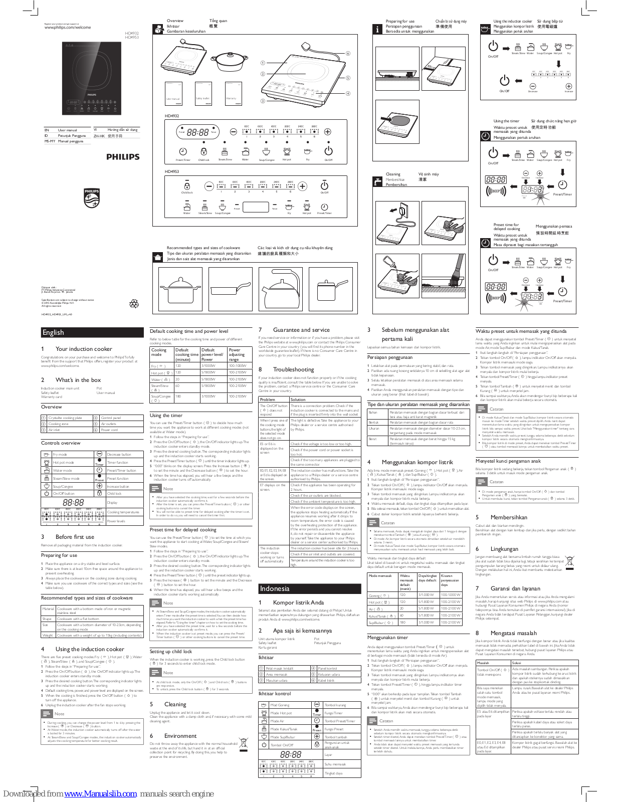 Philips HD4932, HD4953 User Manual - ManualMachine.com