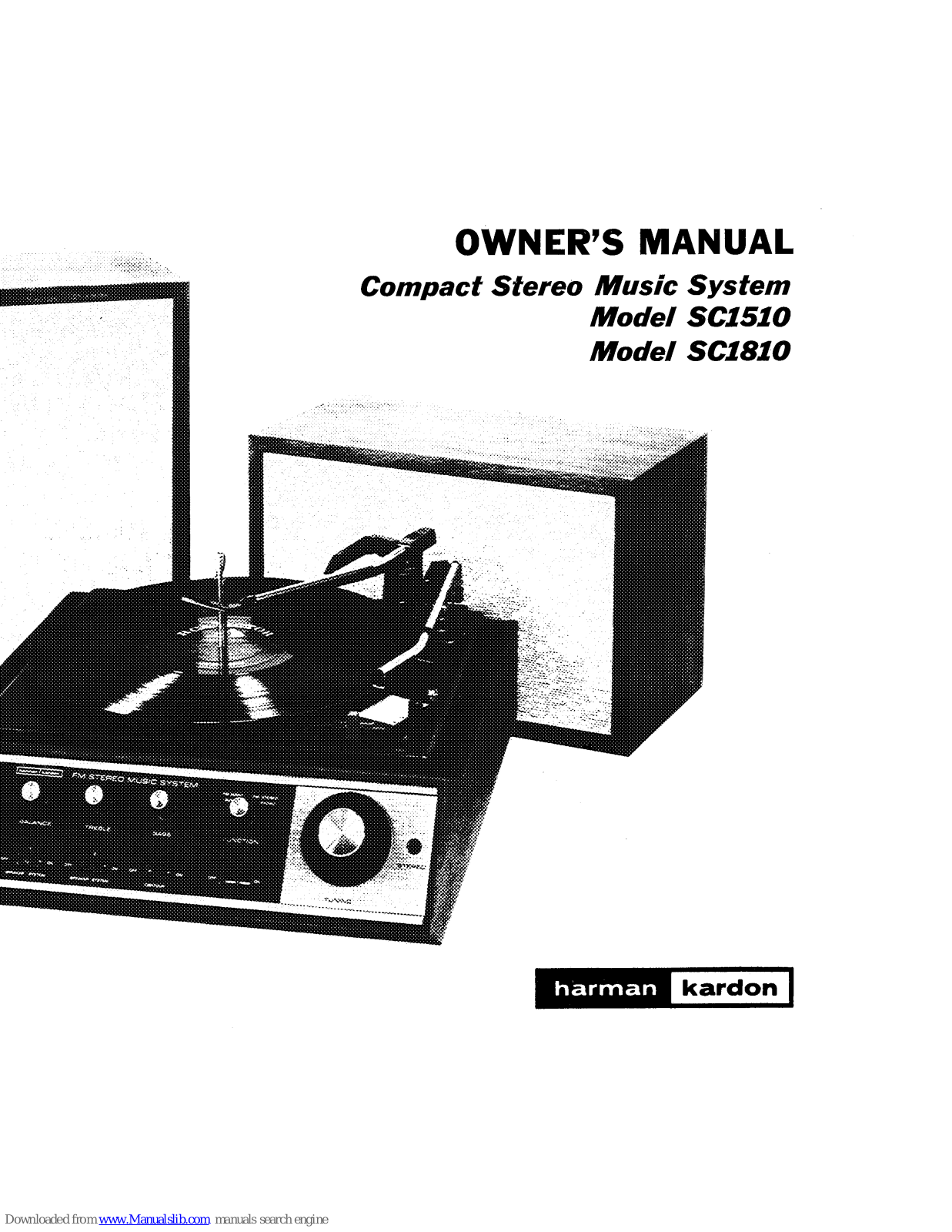 Harman Kardon SC18 Owner's Manual