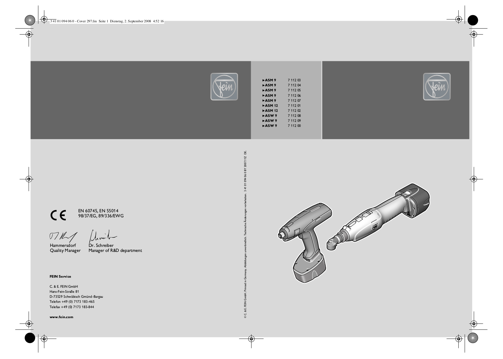 Fein ASM9-2 User Manual