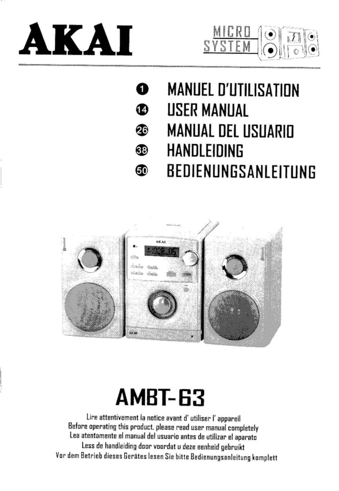 Akaï AMBT-63W User Manual