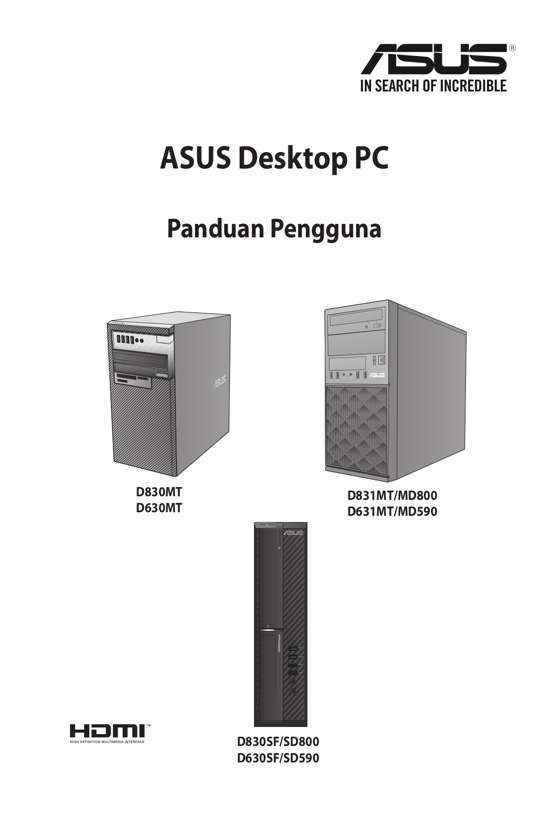 Asus D630SF, D631MT, D830MT, D830SF, D831MT User’s Manual