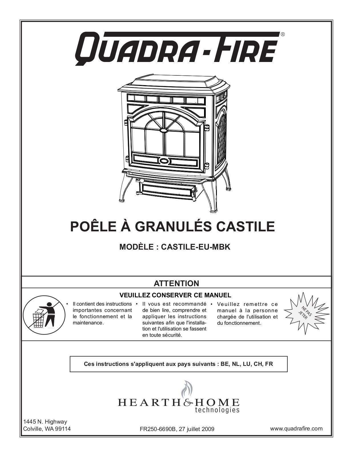 QUADRA FIRE CASTILE-EU-MB, CASTILE-EU-MBK User Manual