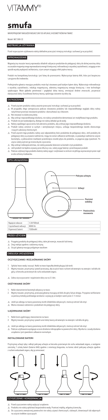 VITAMMY Smufa, MC1300-CE User guide - ManualMachine.com